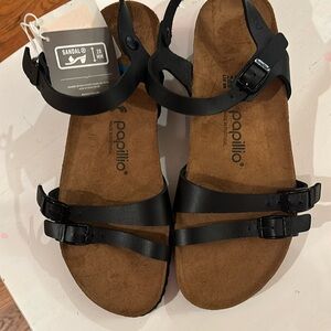 NWT Papillio black wedge sandle
